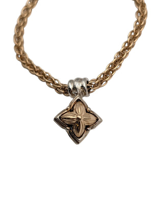 Bracelet 14k YG & Silver w/ Charm