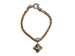 Bracelet 14k YG & Silver w/ Charm