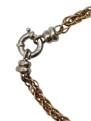 Bracelet 14k YG & Silver w/ Charm