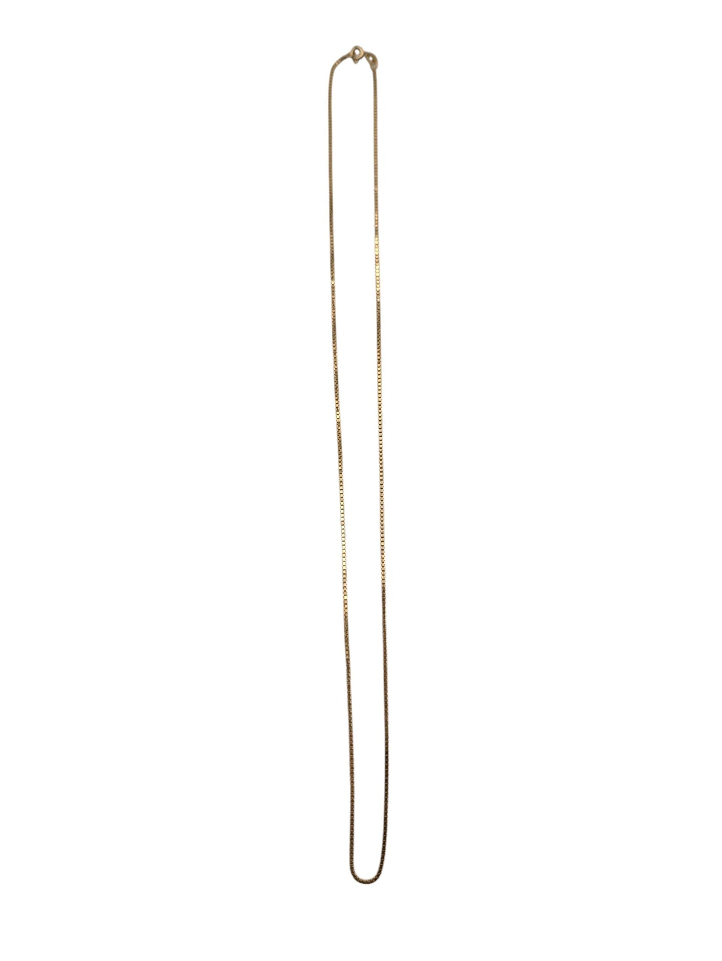 Necklace 18k Yellow Gold Box Chain 22"