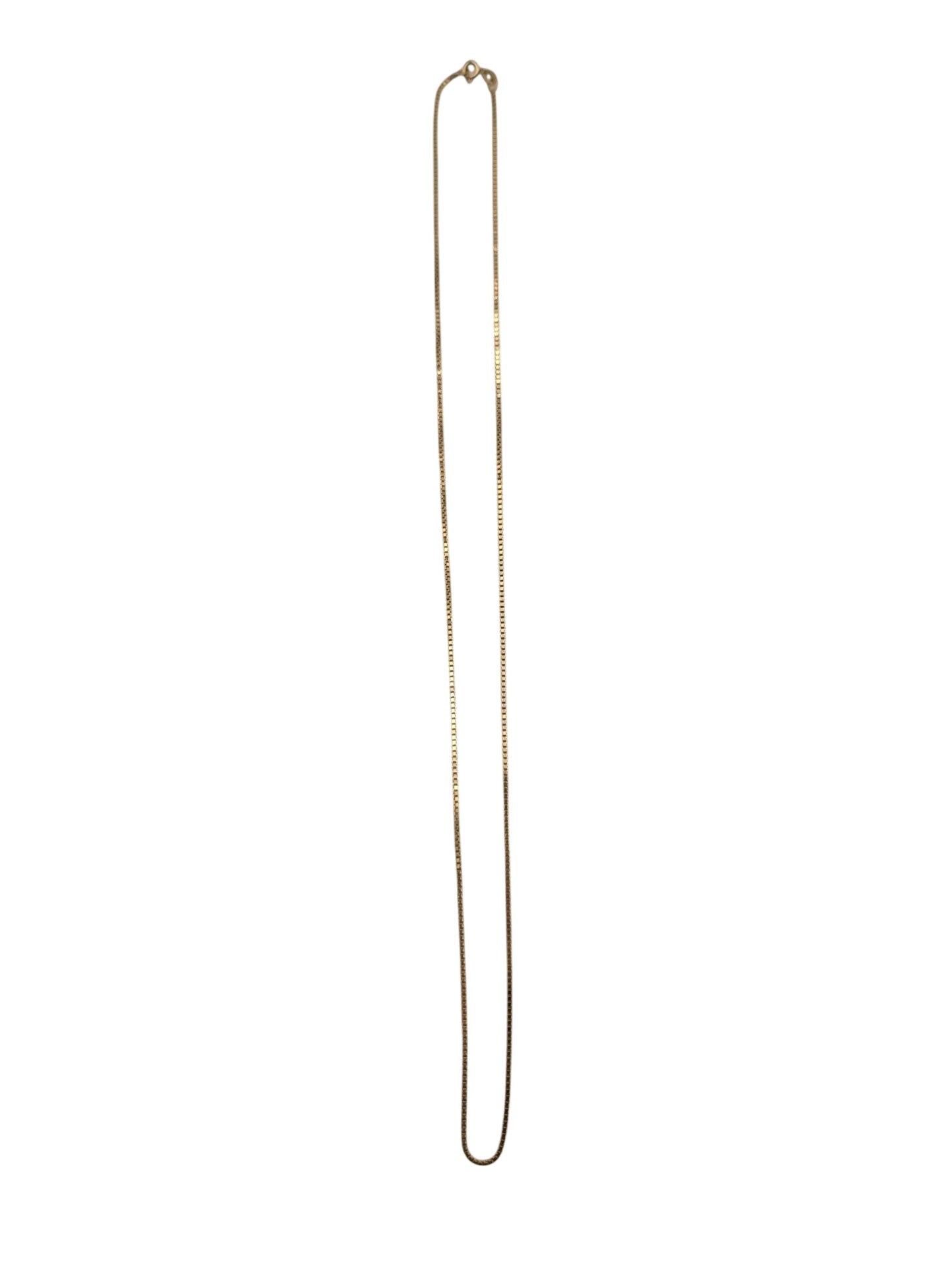 Necklace 18k Yellow Gold Box Chain 22"
