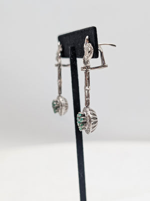 Earrings AG, PD, AU Diamonds & Emeralds