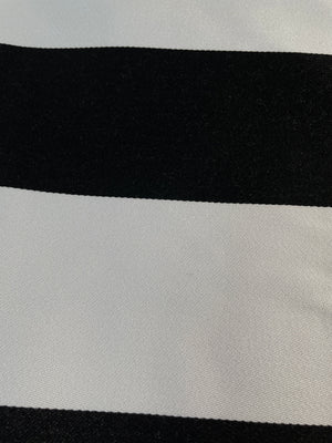 Satin Ribbon Stripe - Alabaster/Ink