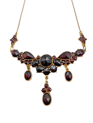Necklace 18k Yellow Gold w/ Garnets