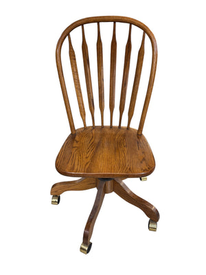 Vintage Winners Only Oak Swivel Rolling /Office Desk Chair