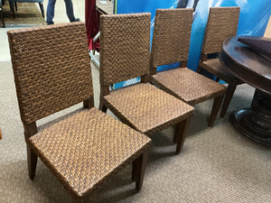 Vintage Woven Side Chairs (set of 4)