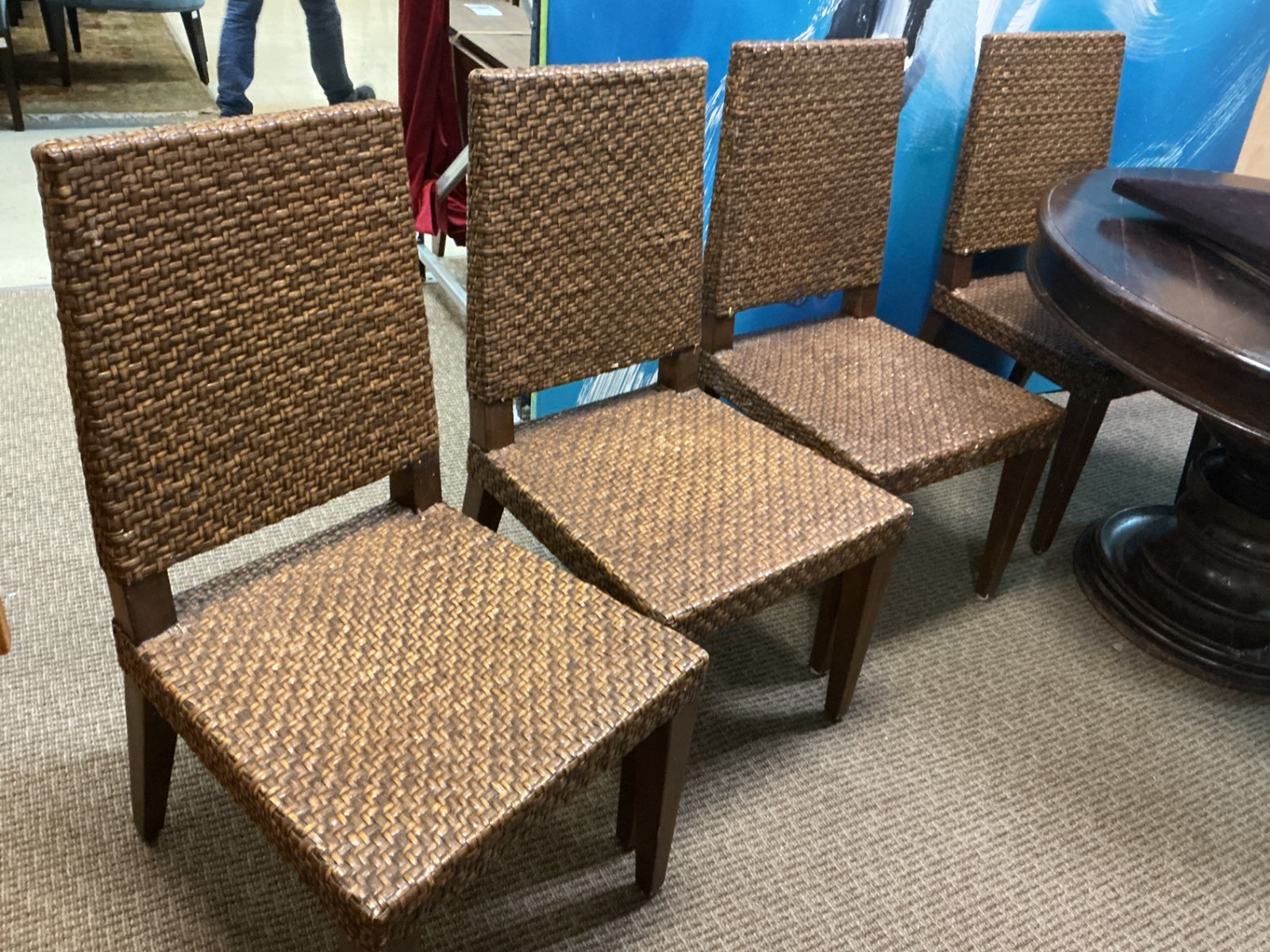 Vintage Woven Side Chairs (set of 4)
