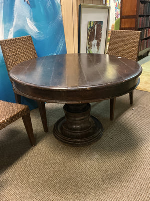 Round Oak 48" Round Pedestal Dining Table