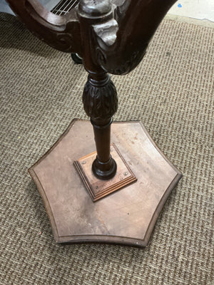 Rust Brown Carved wood / burl