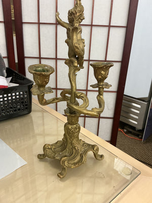 Ornate Candelabra with a Cherub Figure