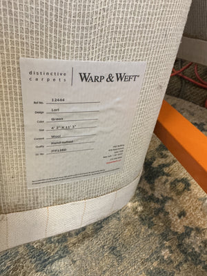 Warp & Weft Green Lori Runner Rug  4' 2" x 11' 3"