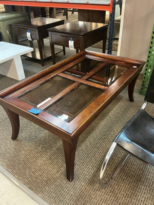 Dark Walnut Wood Coffee Table 50x30x19