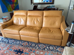 American Leather Sarasota 3 Seat Motion Sofa 94" W.
