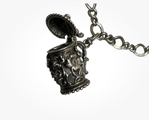 Vintage Sterling Silver Charm Bracelet Happy Birthday-Mother-Floral Stein -VIP-Charity