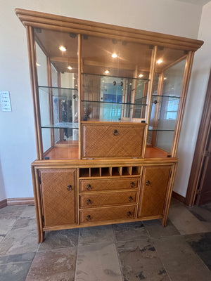American Drew Antigua China Cabinet in Toasted Almond 19x60x82