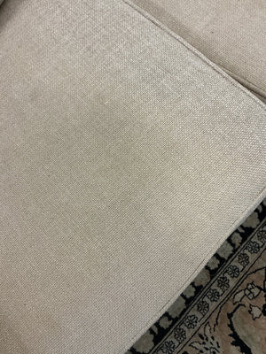 West Elm Sand Linen-Weave Upholstered Sofa, 86 in