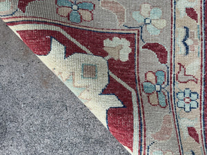 Oushak Hand-Knotted Wool Rug, 9'5" × 14'