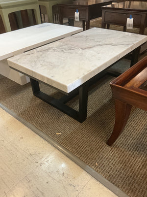 Lucca Marble Top Coffee Table 48" x 26" x 18"