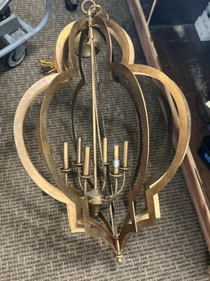Mid-Century French Gilt Chandelier