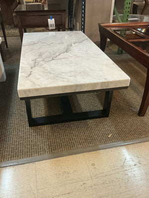 Lucca Marble Top Coffee Table 48" x 26" x 18"