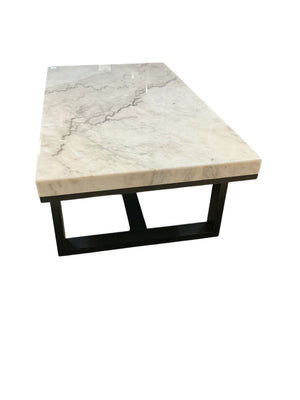 Lucca Marble Top Coffee Table 48" x 26" x 18"