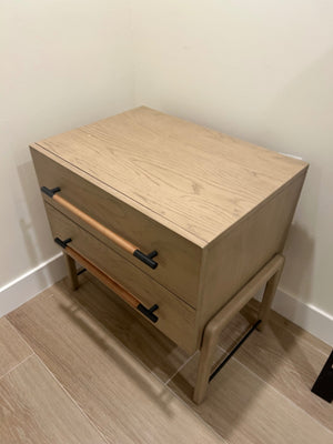 Wooden 2 Drawer Night Stand