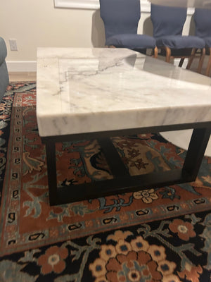 Lucca Marble Top Coffee Table 48" x 26" x 18"