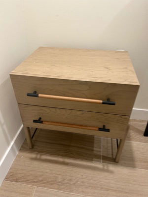 Wooden 2 Drawer Night Stand