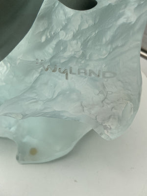 Robert Wyland “Ocean Wave” Lucite & Pewter Sculpture Unnumbered Artist Proof Approx  21" Tall  (No COA)
