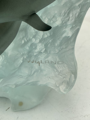Robert Wyland “Ocean Wave” Lucite & Pewter Sculpture Unnumbered Artist Proof Approx  21" Tall  (No COA)