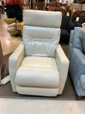 Cream Leather Lazy Boy Electric Recliner