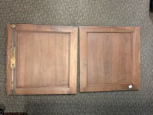 French Walnut Carved Relief Urn & Fruit Cabinet Doors 19th Century PAIR  25" x 25" (One Panel is Split)