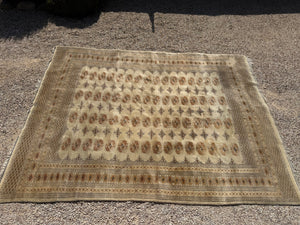 Antique Bokhara Handmade Wool Rug 
