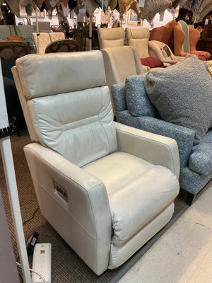 Cream Leather Lazy Boy Electric Recliner