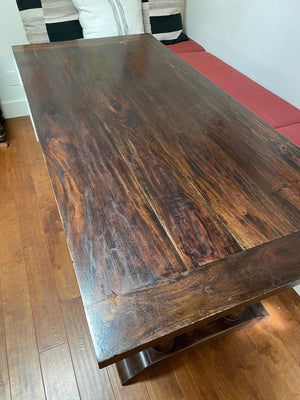 One of a Kind Natural Wood W/Grain color Solid Tropical Hardwood