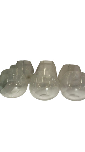 Vintage Tiffany & Co. Crystal Stemless Wine / Brandy Glasses, Made in Spain – Set of 8