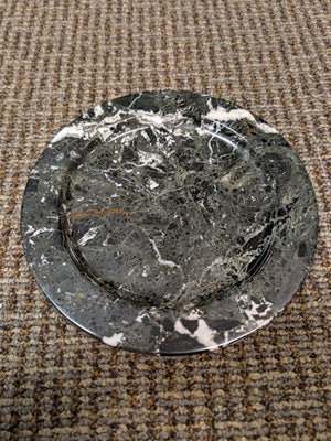 Black Jasper Stone Plate 10" Diameter Heavy