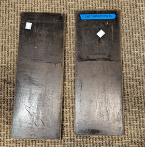 French Walnut Carved Relief Panels 19th Century PAIR (Mirrored Foliate Scrolls) 23" x 8"