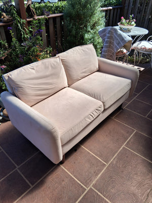 Cream upholstery cotton/microfiber blend