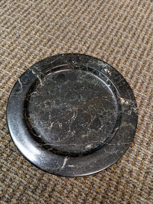 Black Jasper Stone Plate 10" Diameter (Heavy) EACH