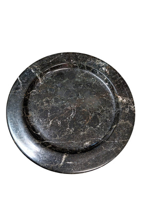 Black Jasper Stone Plate 10" Diameter (Heavy) EACH