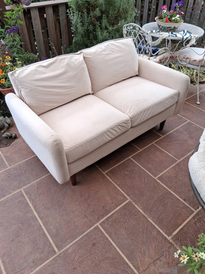 Cream upholstery cotton/microfiber blend