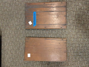 French Walnut Carved Relief Panel 19th Century (Sunflower) PAIR approx 15" x 11" (One is slightly smaller)