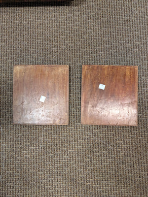French Walnut Carved Relief 19th Century Panels (Fruit Pears) PAIR 12" x 13"