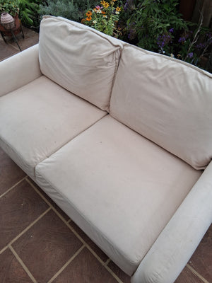 Cream upholstery cotton/microfiber blend