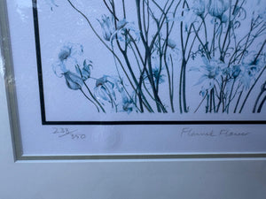 James Black “Flannel Flower” (1989) Limited Edition Print, 233/350 Framed 19 3/8 in x 16 7/8