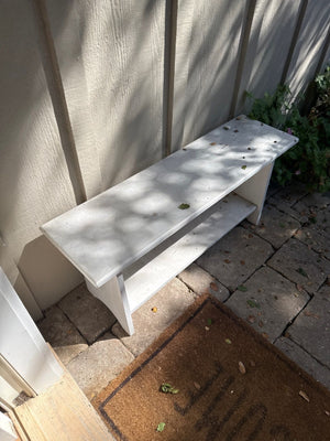 White Lacquered wood bench