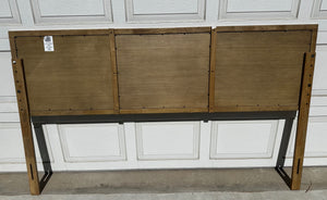 Best-Betek Mid Century Style Wood & Woven Cane Headboard 78" Wide x 41" Tall