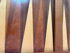 Faux Bamboo Wood Frame Inlaid Backgammon Reversible Top Game Table 30x30x29
