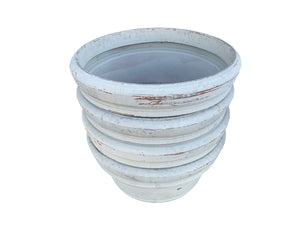 Concrete style resin painted planters 32“ x 17“ tall four available priced as each